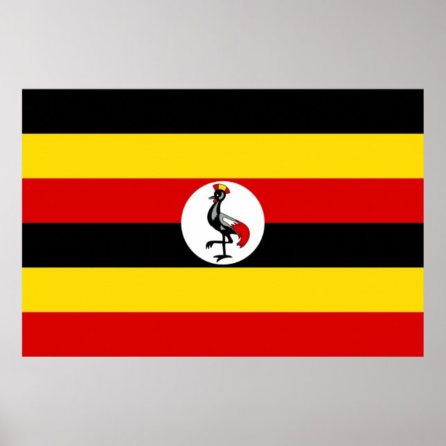 Ugandas flagga poster (Framsidan)