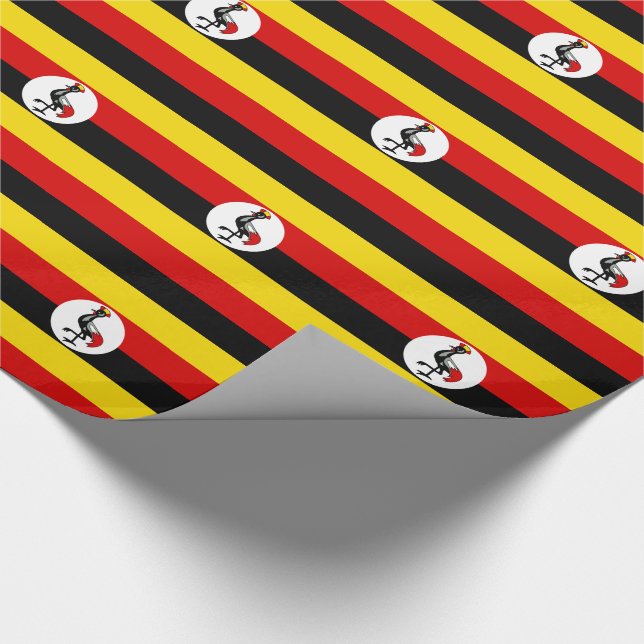 Ugandas flagga presentpapper (Hörn)