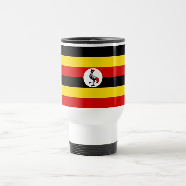 Ugandas flagga resemugg (Center)