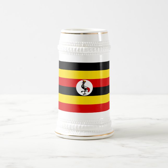 Ugandas flagga sejdel (Center)