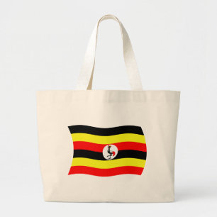 Ugandas flagga shoppingväska jumbo tygkasse