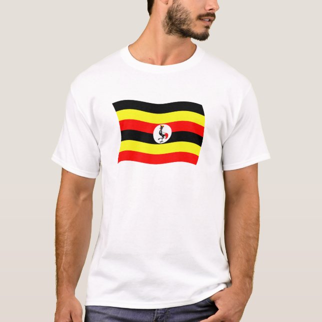Ugandas flagga skjorta tee (Framsida)
