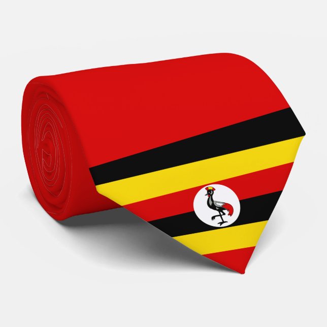 Ugandas flagga slips (Rullad)