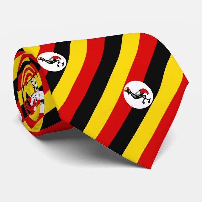 Ugandas flagga slips (Rullad)