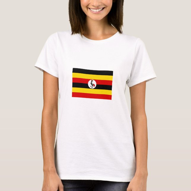 Ugandas flagga t shirt (Framsida)