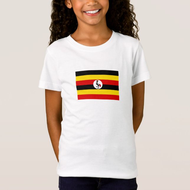 Ugandas flagga t shirt (Framsida)