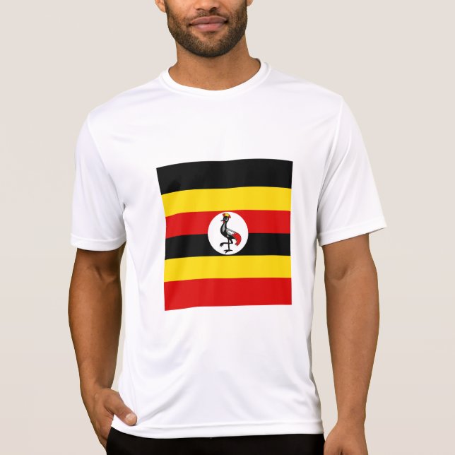 Ugandas flagga t shirt (Framsida)