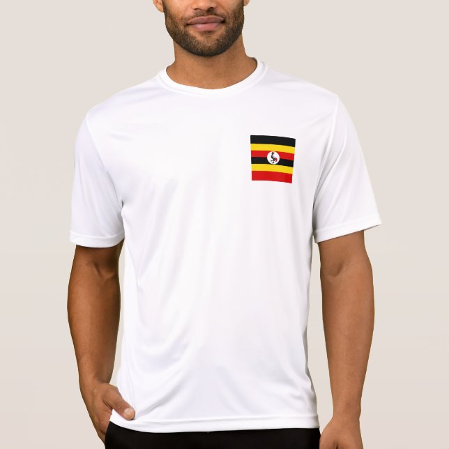 Ugandas flagga t shirt (Framsida)