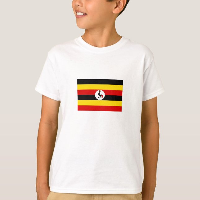 Ugandas flagga t shirt (Framsida)