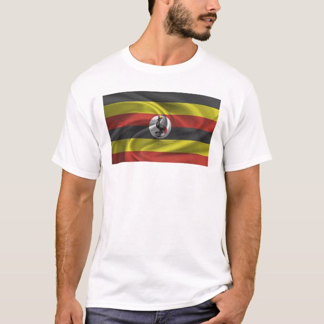 Ugandas flagga t shirt (Framsida)