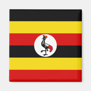 Ugandas flagga (Uganda) Magnet