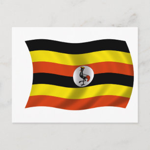 Ugandas flagga vykort