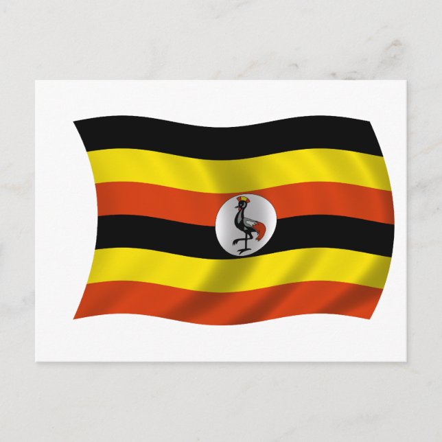 Ugandas flagga vykort (Framsida)