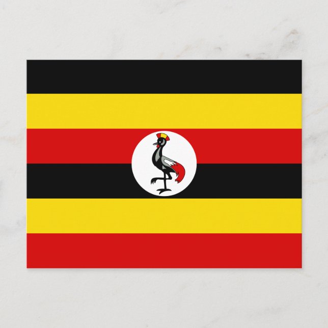 Ugandas flagga vykort (Framsida)