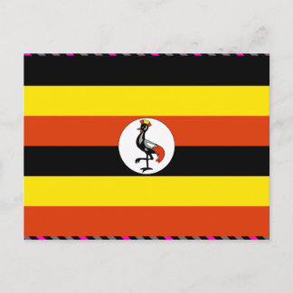Ugandas flagga vykort