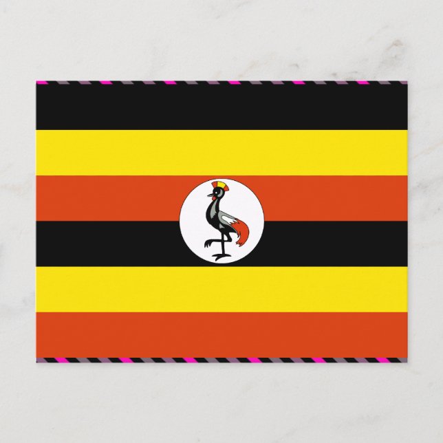 Ugandas flagga vykort (Framsida)