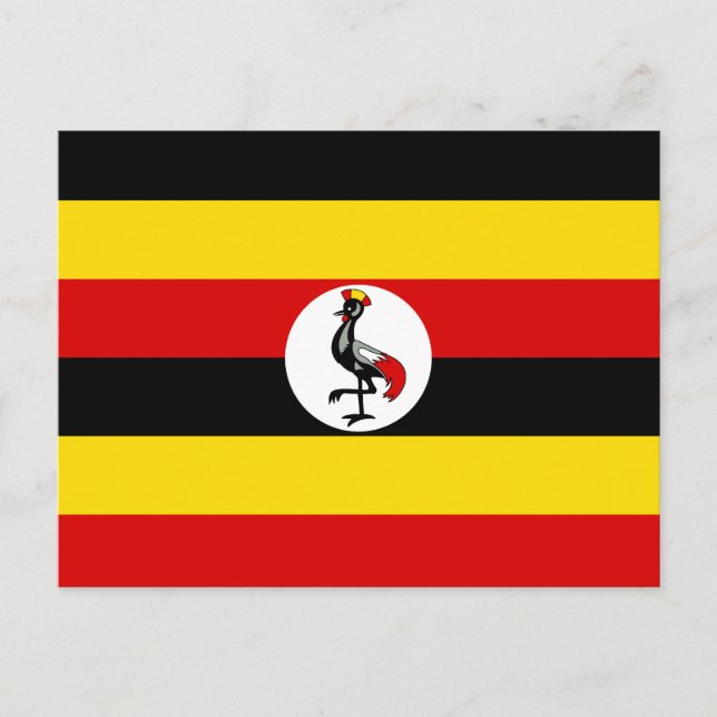 Ugandas flagga vykort (Framsida)