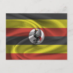 Ugandas flagga vykort