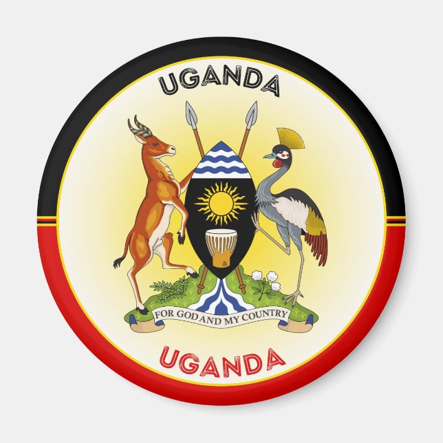 Ugandas kulturarvsemblem magnet (Framsidan)