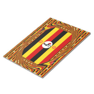 Ugandas nationella Flagga Anteckningsblock