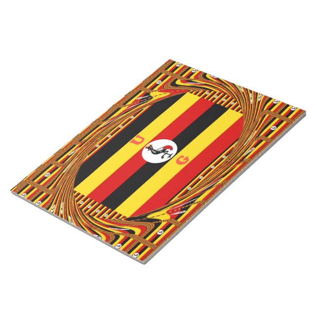 Ugandas nationella Flagga Anteckningsblock (Vinklad)
