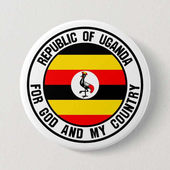 Ugandas runda emblem knapp (Framsida)