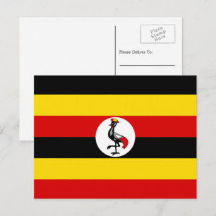 Ugandisk flagg, Flagga av Uganda Vykort