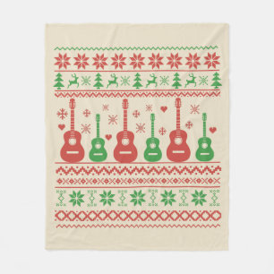 Uggig God jul-svettare akustisk gitarr Fleecefilt