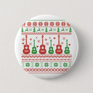 Uggig God jul-svettare akustisk gitarr Knapp