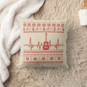 Uggig God jul-svettare akustisk gitarr Kudde