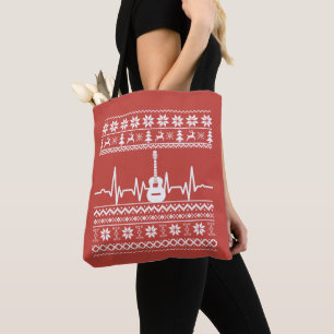 Uggig God jul-svettare akustisk gitarr Tygkasse