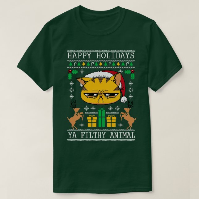 Uggig Helgdag Kat Ugly Sweater by Tobe Fons T Shirt (Design framsida)