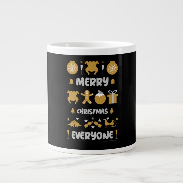 Uggig julafton kontor party sweater jumbo mugg (Framsidan)