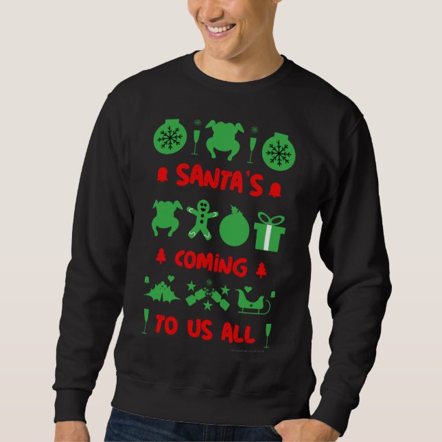 Uggig julafton kontor party sweater lång ärmad tröja (Framsida)