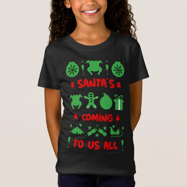 Uggig julafton kontor party sweater t shirt (Framsida)