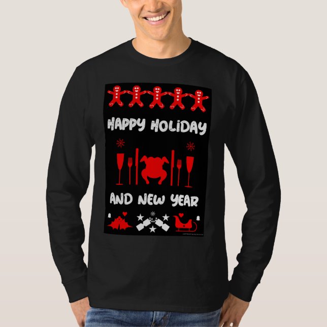Uggig julafton kontor party sweater t shirt (Framsida)