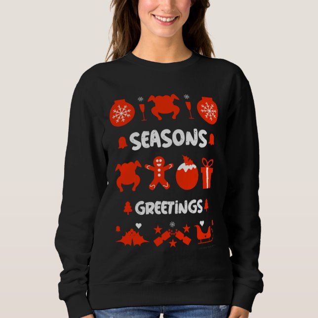 Uggig julafton kontor party sweater t shirt (Framsida)