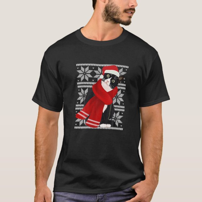 Uggig julklapp - Santa Hat Scarf Helgdag C T Shirt (Framsida)
