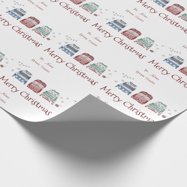 Uggig sötare Anpassningsbar till och från Namn Presentpapper (Hörn)