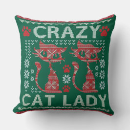 Uggig sötare Cat Dam Pillow-julbörsen Kudde