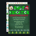 Uggig sötare Grönt Chalkboard jul Party Inbjudningar<br><div class="desc">Du kommer att kärlek den här grönten med  struktur med svetttypografi med fula svettare i rött och grönt. Underbar för din fula svettare jul party!</div>