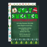 Uggig sötare Grönt Chalkboard jul Party Inbjudningar<br><div class="desc">Du kommer att kärlek den här grönten med  struktur med svetttypografi med fula svettare i rött och grönt. Underbar för din fula svettare jul party!</div>