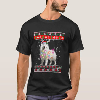 Uggig sötare jul Amerikanska eskimo Hund Puppy X T Shirt