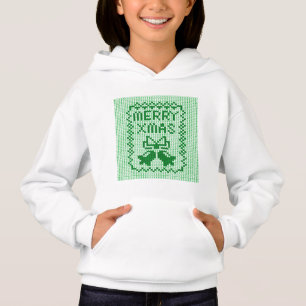 Uggig svettare mönster jingle klockor och God jul T Shirt