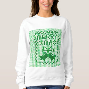 Uggig svettare mönster jingle klockor och God jul  T Shirt