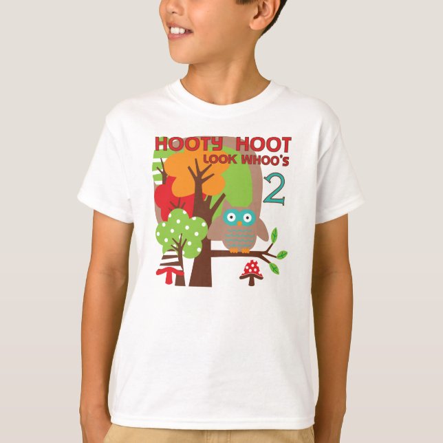 Uggla 2:a födelsedagen T-shirts och gåvor (Framsida)