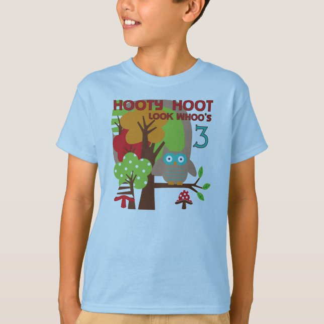 Uggla 3:e födelsedag T-shirts och gåvor (Framsida)