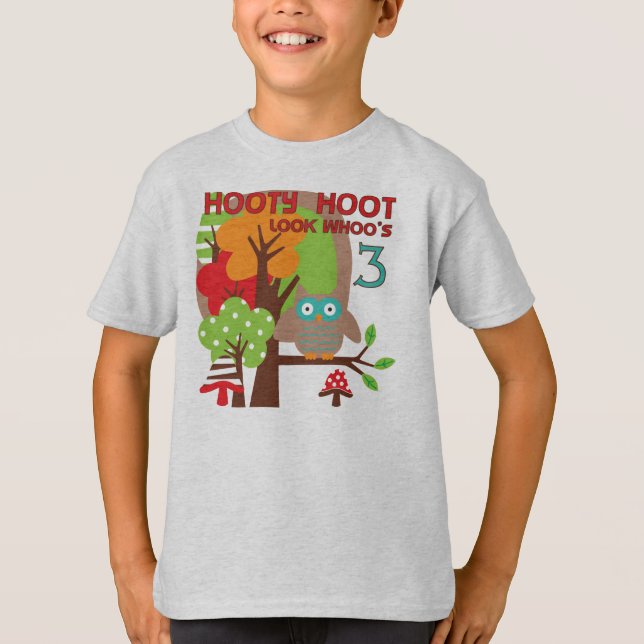 Uggla 3:e födelsedag T-shirts och gåvor (Framsida)