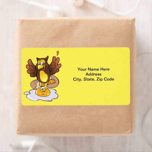 Uggla äggetiketter fraktsedel (Insitu)