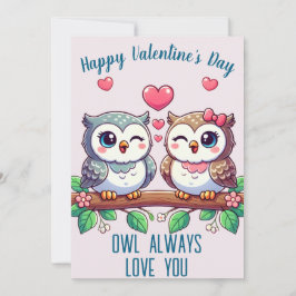 Uggla alltid älska dig julkort